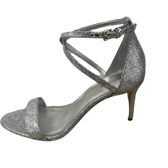 👢⭐MICHAEL KORS⭐👢 NEW in BOX Heels Silver - Picture 3 of 7